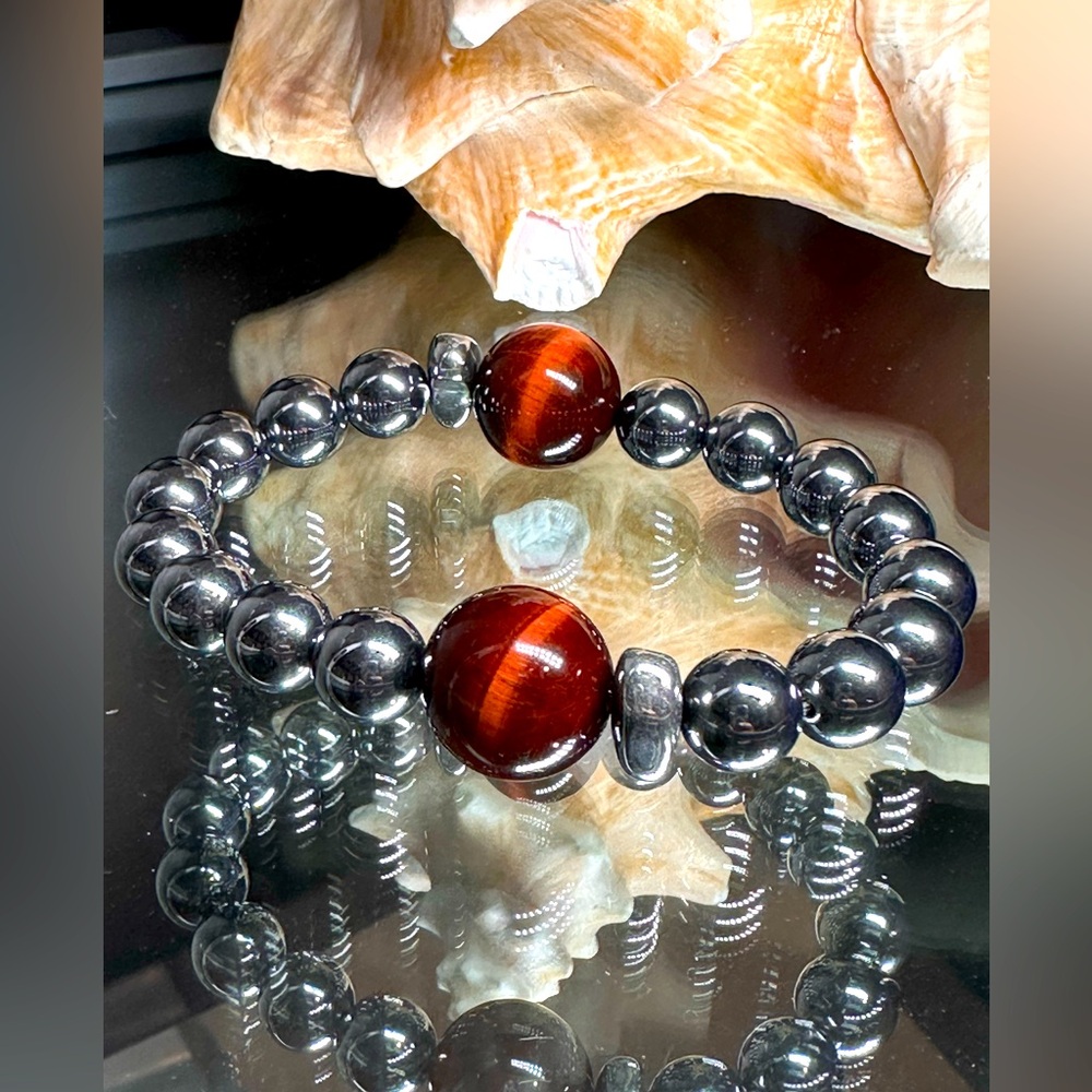 TERAHERTZ  NATURAL STONES  BRACELET size 7”